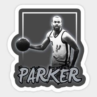 Tony Parker\\Basketball Legend Vintage Style Sticker